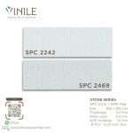 Vinile SPC Stone Series flooring, Product Code SPC 2469 and 2242 compare, showcasing Real Stone pattern
