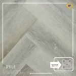 VINILE SPC Click Flooring Code HB 191 Herringboneseries medium light tone look, 5 mm thick, 100% waterproof.
