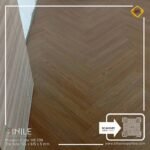 VINILE SPC Click Flooring Code HB 239 Herringboneseries medium light tone look, 5 mm thick, 100% waterproof.