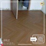 VINILE SPC Click Flooring Code HB 239 Herringboneseries medium light tone look, 5 mm thick, 100% waterproof.