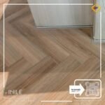VINILE SPC Click Flooring Code HB 618 Herringboneseries medium light tone look, 5 mm thick, 100% waterproof.