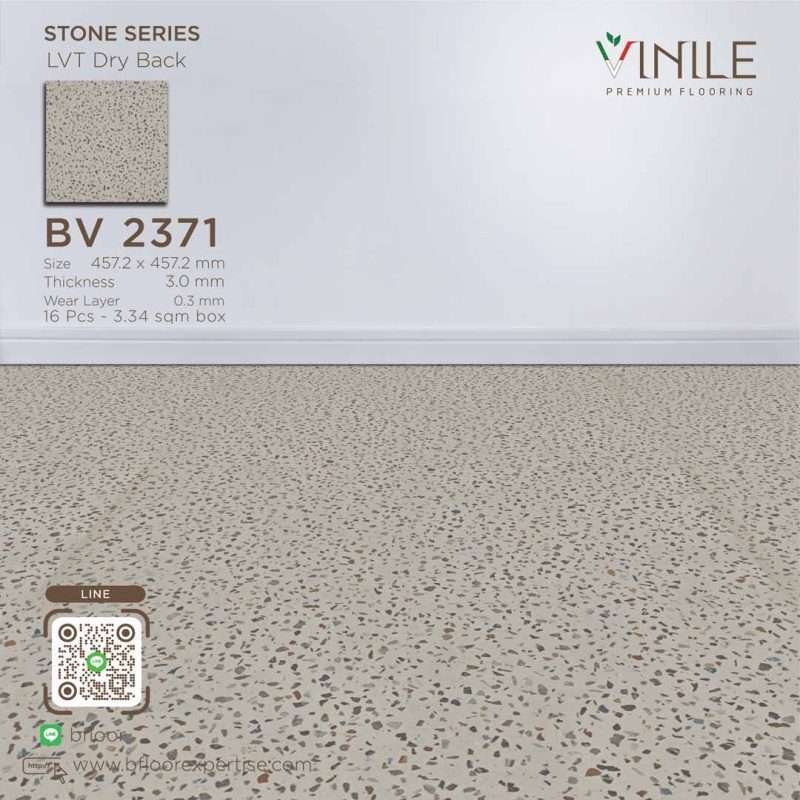 Vinile LVT Stone Series flooring, Product Code BV 2371, showcasing a realistic stone pattern