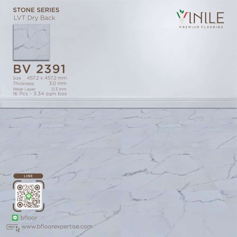 Vinile LVT Stone Series flooring, Product Code BV 2391, showcasing a realistic stone pattern
