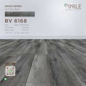 Vinile LVT Wood Series flooring, Product Code BV 6168, showcasing a realistic wood pattern
