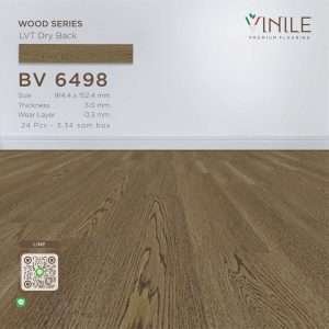 Vinile LVT Wood Series flooring, Product Code BV 6498, showcasing a realistic wood pattern