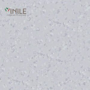 Homogeneous PVC flooring roll in Grey tone color – T Class durable vinyl sheet for commercial and healthcare use.
