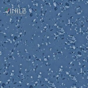 Homogeneous PVC flooring roll in Blue tone color – T Class durable vinyl sheet for commercial and healthcare use.