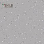 Homogeneous PVC flooring roll in Grey tone color – T Class durable vinyl sheet for commercial and healthcare use.