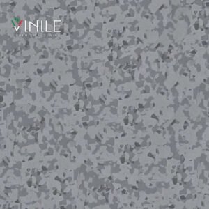 Homogeneous PVC flooring roll in Grey tone color – T Class durable vinyl sheet for commercial and healthcare use.