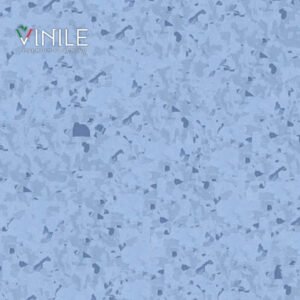 Homogeneous PVC flooring roll in Blue tone color – T Class durable vinyl sheet for commercial and healthcare use.