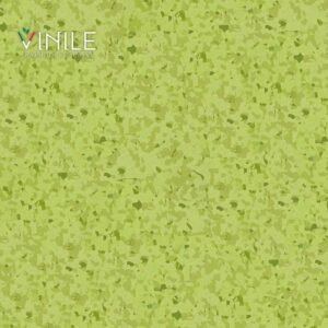 Homogeneous PVC flooring roll in Green tone color – T Class durable vinyl sheet for commercial and healthcare use.