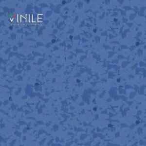 Homogeneous PVC flooring roll in Blue tone color – T Class durable vinyl sheet for commercial and healthcare use.