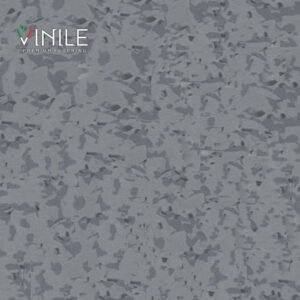 Homogeneous PVC flooring roll in Grey tone color – T Class durable vinyl sheet for commercial and healthcare use.