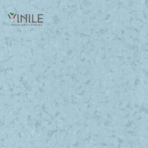 Homogeneous PVC flooring roll in Blue tone color – T Class durable vinyl sheet for commercial and healthcare use.