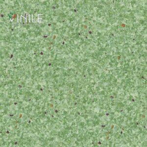 Homogeneous PVC flooring roll in Green tone color – T Class durable vinyl sheet for commercial and healthcare use.
