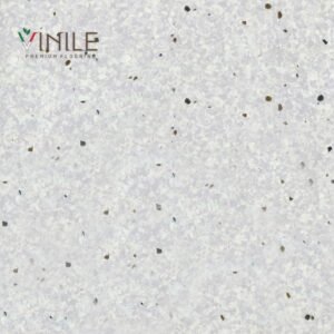 Homogeneous PVC flooring roll in Grey tone color – T Class durable vinyl sheet for commercial and healthcare use.