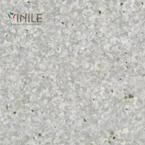 Homogeneous PVC flooring roll in Grey tone color – T Class durable vinyl sheet for commercial and healthcare use.