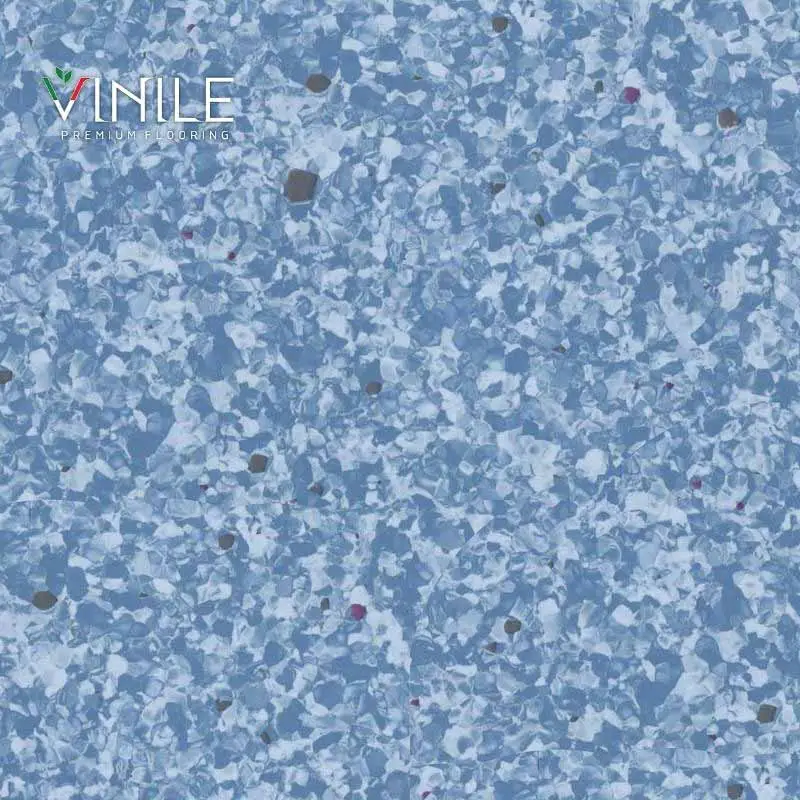 Palladiana collection - PN 6369 - Azure.png Homogeneous PVC flooring roll in Blue tone color – T Class durable vinyl sheet for commercial and healthcare use.