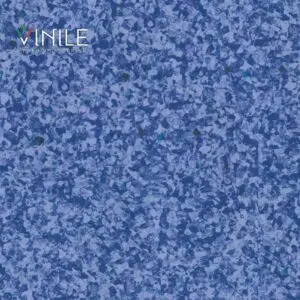 Homogeneous PVC flooring roll in Blue tone color – T Class durable vinyl sheet for commercial and healthcare use.