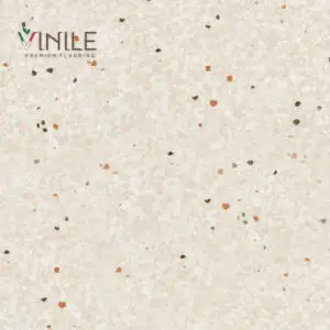 Homogeneous PVC flooring roll in Cream tone color – T Class durable vinyl sheet for commercial and healthcare use.