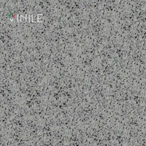 Homogeneous PVC flooring roll in Grey tone color – T Class durable vinyl sheet for commercial and healthcare use.