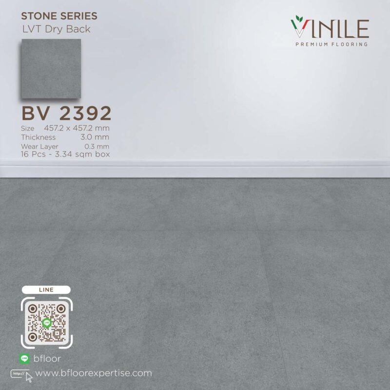 Vinile LVT Stone Series flooring, Product Code BV 2392, showcasing a realistic stone pattern