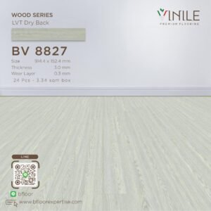 Vinile LVT Wood Series flooring, Product Code BV 8827, showcasing a realistic wood pattern