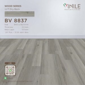 Vinile LVT Wood Series flooring, Product Code BV 8837, showcasing a realistic wood pattern